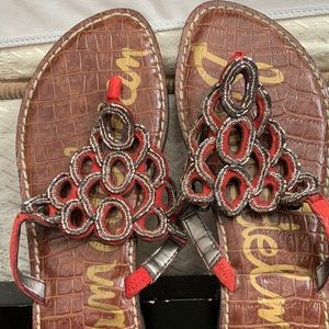 Women’s Sam Edelman beaded flip flops